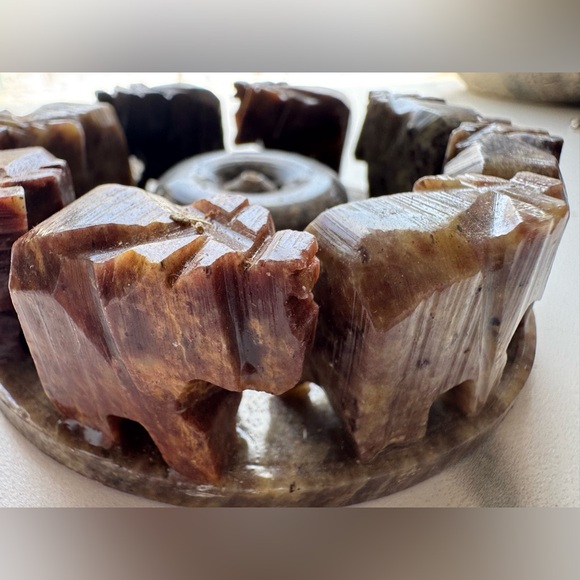 Handcrafted Stone Elephant Incense Holder